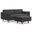 Morrison Woven-Blend Fabric 89-inch Sofa and Ottoman Set In Charcoal Grey