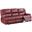 Camila Upholstered Motion Reclining Sofa Red Faux Leather