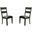 Mariposa Rustic Whiskey Ladderback Side Chair Set of 2