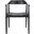 Munro Leather Woven Accent Chair in Black