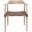 Munro Leather Woven Accent Chair in Honey