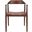 Munro Leather Woven Accent Chair in Walnut