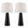 Muriel Table Lamp Set of 2 In Black
