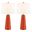 Muriel Table Lamp Set of 2 In Orange