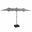 Musa Rectangular Market Umbrella In Gray