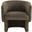 Muse Boucle Fabric Barrel Accent Chair In Antique