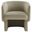 Muse Boucle Fabric Barrel Accent Chair In Cork