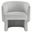 Muse Boucle Fabric Barrel Accent Chair In Newsprint