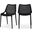 Mykonos Outdoor Patio Dining Side Chair Set of 4 In Black