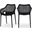 Mykonos Outdoor Patio Dining Arm Chair Set of 4 In Black