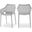 Mykonos Outdoor Patio Dining Arm Chair Set of 4 In Grey