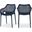 Mykonos Outdoor Patio Dining Arm Chair Set of 4 In Navy