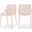Mykonos Outdoor Patio Dining Side Chair Set of 4 In Pink