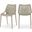 Mykonos Outdoor Patio Dining Side Chair Set of 4 In Taupe