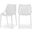 Mykonos Outdoor Patio Dining Side Chair Set of 4 In White