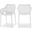 Mykonos Outdoor Patio Dining Arm Chair Set of 4 In White