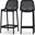 Mykonos Outdoor Patio Stool Set of 4 In Black