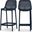 Mykonos Outdoor Patio Stool Set of 4 In Navy
