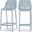 Mykonos Outdoor Patio Stool Set of 4 In Sky Blue