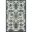 Myrta 5' x 8' Tacoma Floral High-Low Indoor/Outdoor Area Rug In Navy Blue and Beige
