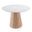 Nalani 42 Inch Dining Table In White and Natural