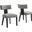 Nalani Dining Chair Set of 2 In Gray and Black