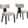 Nalani Dining Chair Set of 2 In Ivory and Black
