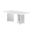 Nani 72 Inch Rectangular Dining Table in White and Silver