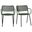 Nansen Stackable Outdoor Armchair Set of 2 In Dark Green