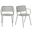 Nansen Stackable Outdoor Armchair Set of 2 In Oyster Gray