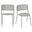 Nansen Stackable Outdoor Side Chair Set of 2 In Oyster Gray