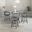 Naomi and Chelsea 4-Piece Counter Height Dining Set In Black Metal and Gray Faux Leather