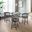 Naomi and Lorin 4-Piece Counter Height Dining Set In Black Metal and Gray Faux Leather