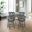 Naomi and Lorin 5-Piece Counter Height Dining Set In Black Metal and Gray Faux Leather