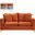 Naomi Velvet Loveseat In Cognac