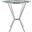 Naomi Round Glass and Brushed Stainless Steel Bar Table
