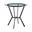 Naomi Round Glass Bar Table In Black