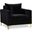 Naomi Velvet Chair In Black