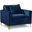 Naomi Velvet Chair In Navy