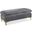 Naomi Velvet Ottoman In Grey