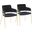 Napoli Contemporary Chair In Gold Metal And Black Velvet - Set Of 2
