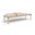 Nara Linen Textured Fabric Upholstered Bench In Beige