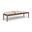 Nara Linen Textured Fabric Upholstered Bench In Beige