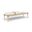 Nara Linen Textured Fabric Upholstered Bench In Cream