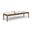 Nara Linen Textured Fabric Upholstered Bench In Cream