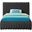 Nash Boucle Fabric Twin Bed In Black
