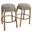 Natalia Boucle Fabric Barstool Set of 2 In Gray