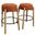 Natalia Boucle Fabric Barstool Set of 2 In Rust