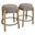 Natalia Boucle Fabric Counter Stool Set of 2 In Silver