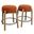 Natalia Boucle Fabric Counter Stool Set of 2 In Rust